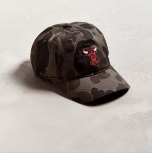 New Mitchell & Ness Chicago Bulls Camouflage Strap Back Baseball Cap